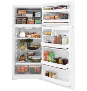 GE 17.5-cu ft Top-Freezer Refrigerator ( White ) ENERGY STAR Certified