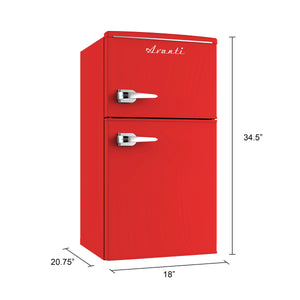 Avanti 3-cu ft Mini Fridge with Freezer ( Red ) ENERGY STAR