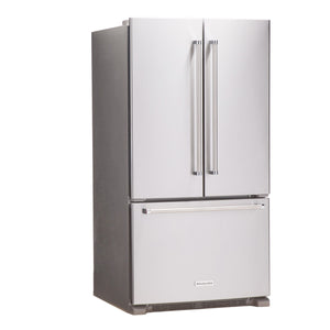 KitchenAid Standard-Depth 25.2-cu ft 3 -Door French Door Refrigerator with Ice Maker with Water Dispenser ( Stainless steel ) ENERGY STAR Certified