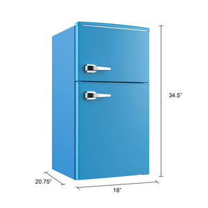 Avanti 3-cu ft Mini Fridge with Freezer ( Robin's Egg Blue )