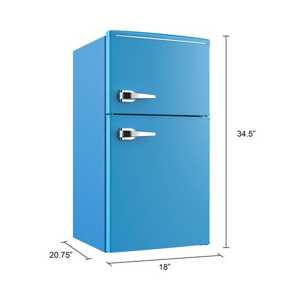Avanti 3-cu ft Mini Fridge with Freezer ( Robin's Egg Blue )