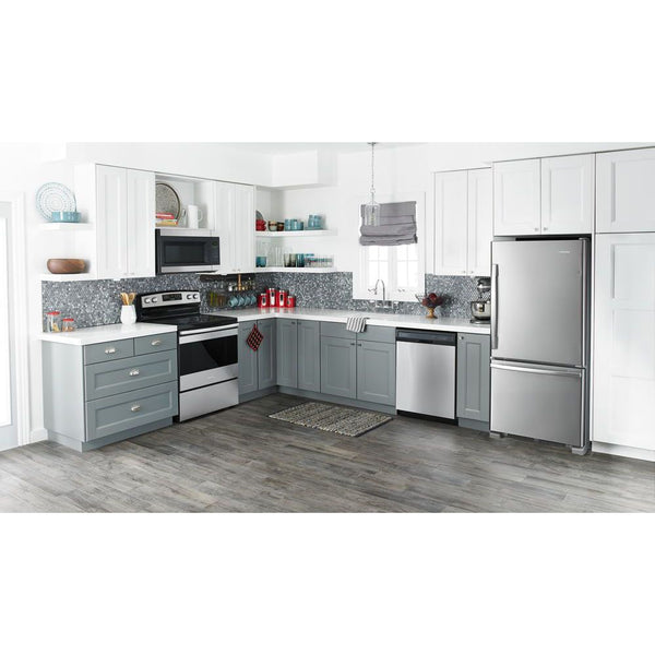 Amana 18.7-cu ft Standard-Depth Bottom-Freezer Refrigerator Ice Maker Optional (sold separately) ( Stainless Steel )