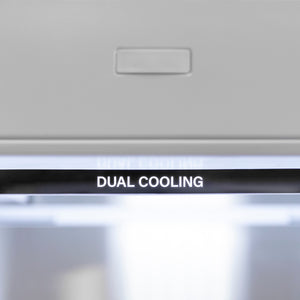 ZLINE KITCHEN & BATH Counter-Depth 19.6-cu ft 3 -Door Built-In French Door Refrigerator with Ice Maker with Water Dispenser ( Stainless Steel with White Matte Panel and Stainless Steel Handle ) ENERGY STAR Certified