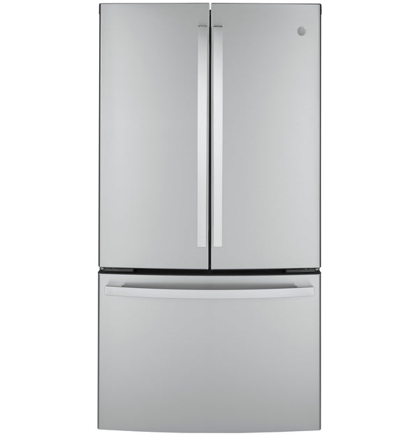 GE Counter-Depth 23.1-cu ft 3 -Door French Door Refrigerator with Ice Maker ( Stainless Steel ) ENERGY STAR Certified
