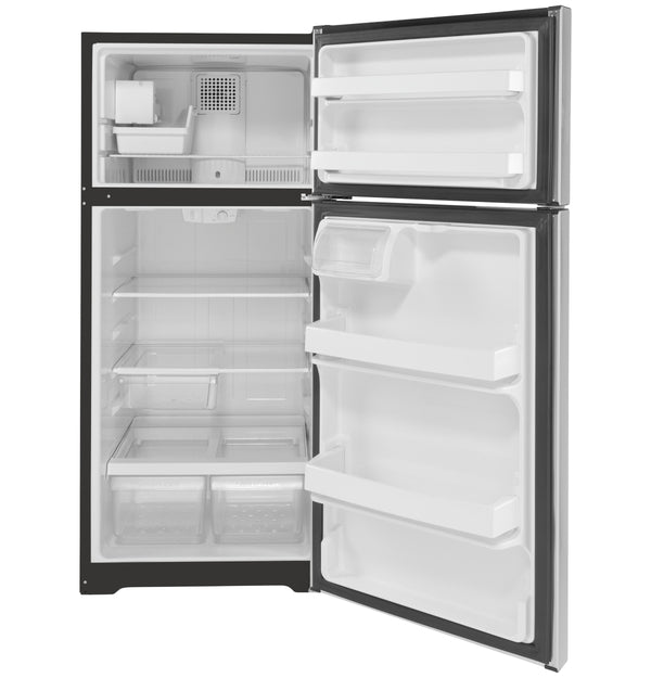 GE 16.6-cu ft Top-Freezer Refrigerator with Ice Maker ( Stainless Steel ) ENERGY STAR Certified