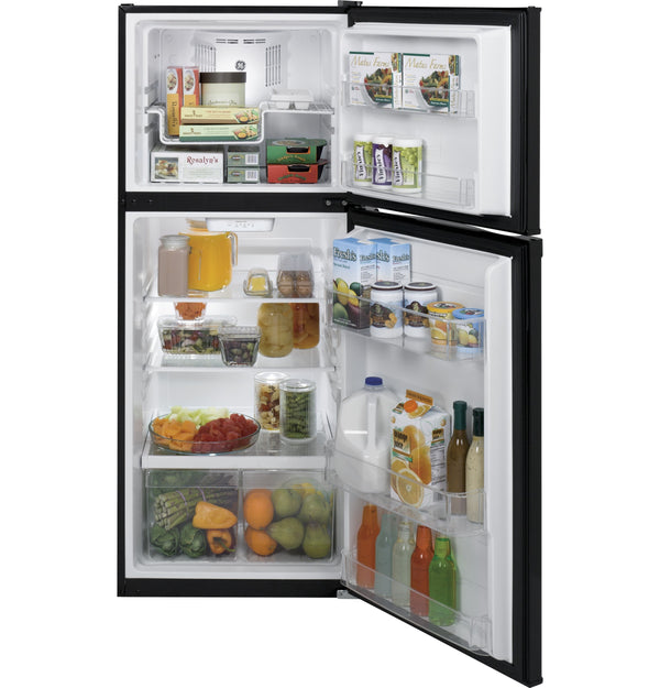 GE 11.55-cu ft Counter-Depth Top-Freezer Refrigerator ( Black ) ENERGY STAR Certified