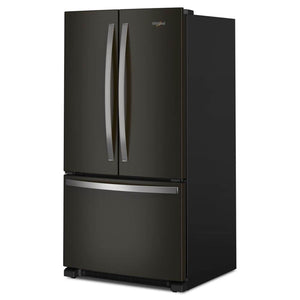 Whirlpool Standard-Depth 25.2-cu ft 3 -Door French Door Refrigerator with Ice Maker ( Fingerprint Resistant Black Stainless Steel ) ENERGY STAR Certified