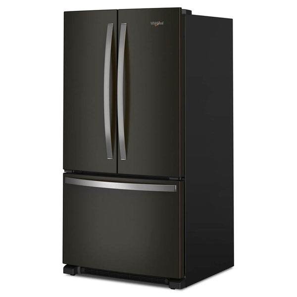 Whirlpool Standard-Depth 25.2-cu ft 3 -Door French Door Refrigerator with Ice Maker ( Fingerprint Resistant Black Stainless Steel ) ENERGY STAR Certified