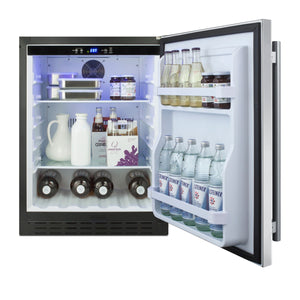 Summit Appliance 4.2-cu ft Built-In Mini Fridge ( Panel-ready door and black cabinet )