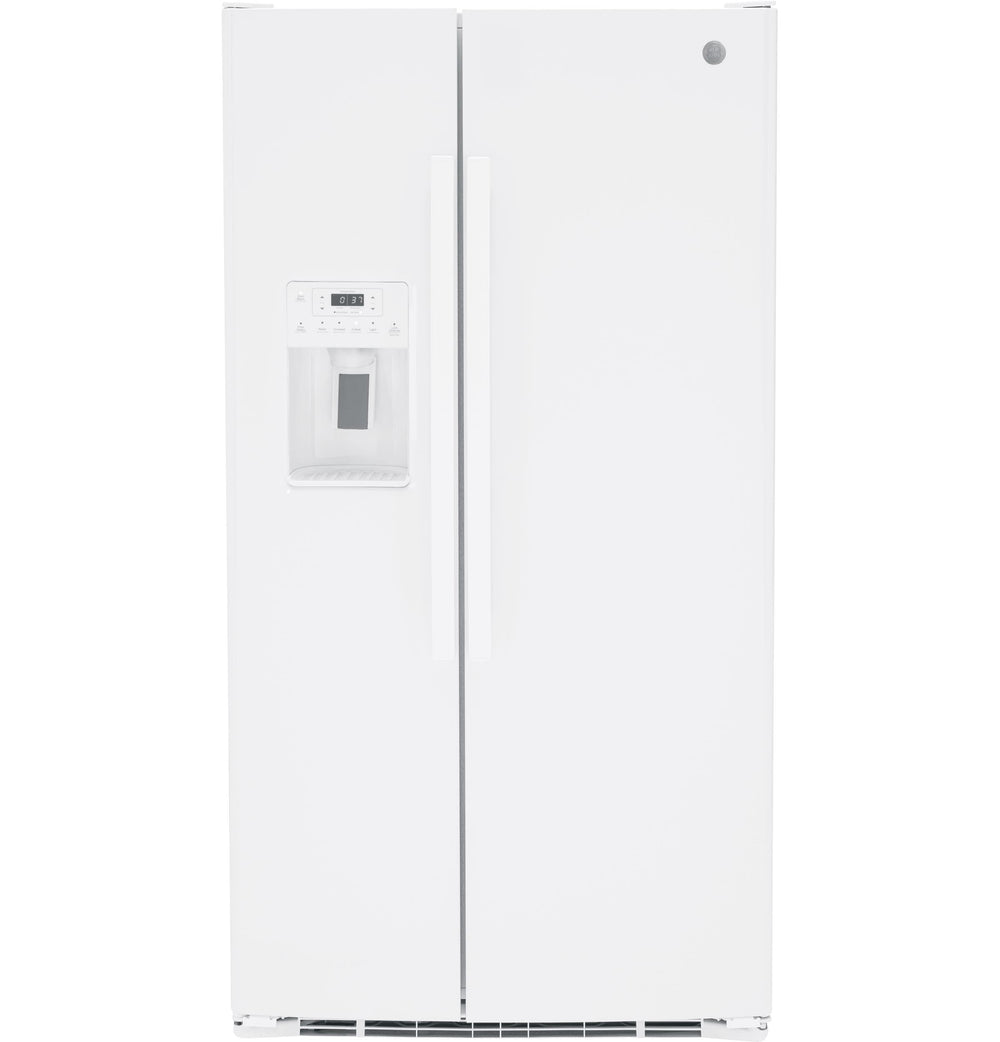 GE 25.3-cu ft Side-by-Side Refrigerator with Ice Maker ,Water and Ice Dispenser ( White ) ENERGY STAR Certified