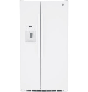 GE 25.3-cu ft Side-by-Side Refrigerator with Ice Maker ,Water and Ice Dispenser ( White ) ENERGY STAR Certified