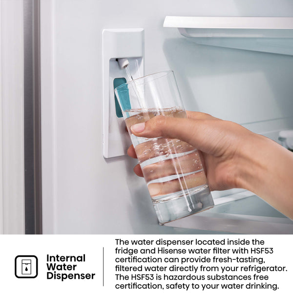 Hisense PureFlat Standard-Depth 26.6-cu ft 3 -Door French Door Refrigerator with Ice Maker with Water Dispenser ( Fingerprint resistant stainless steel ) ENERGY STAR Certified