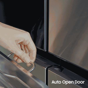 Samsung Bespoke Counter-Depth Family Hub 22.5-cu ft 4 -Door Smart Compatible French Door Refrigerator with Dual Ice Maker with Water Dispenser and Door within Door ( Stainless steel ) ENERGY STAR Certified