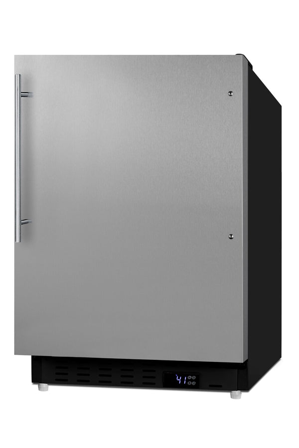 Summit Appliance 3.53-cu ft Built-In Mini Fridge ( Stainless steel door and white cabinet )