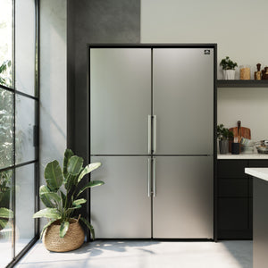 FORNO Guardia 21.6-cu ft Counter-Depth Bottom-Freezer Refrigerator Stainless steel ) ENERGY STAR Certified