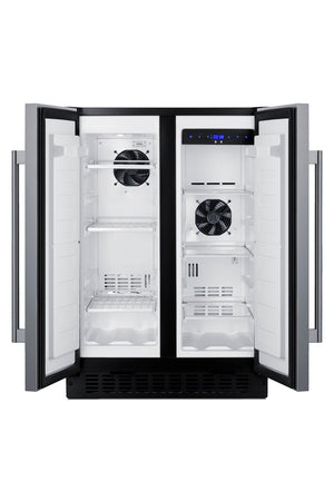 Summit Appliance 3.78-cu ft Built-In Mini Fridge with Freezer ( Stainless steel door and black cabinet )