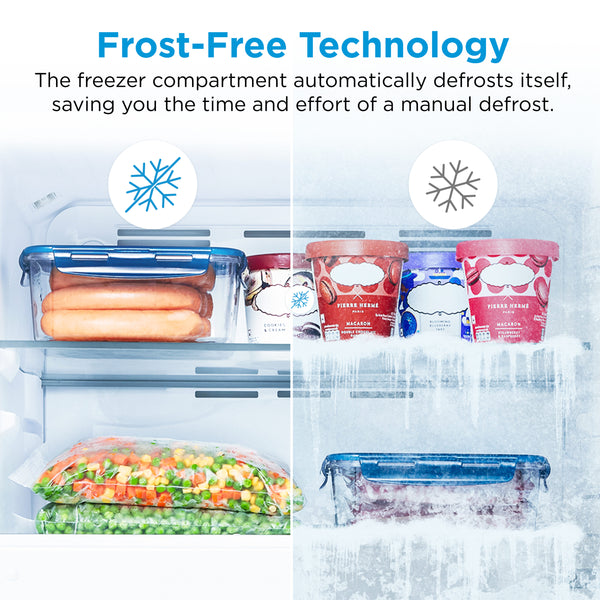 Midea Fingerprint Resistant 14.2-cu ft Counter-Depth Top-Freezer Refrigerator ( White ) Garage Ready ENERGY STAR Certified