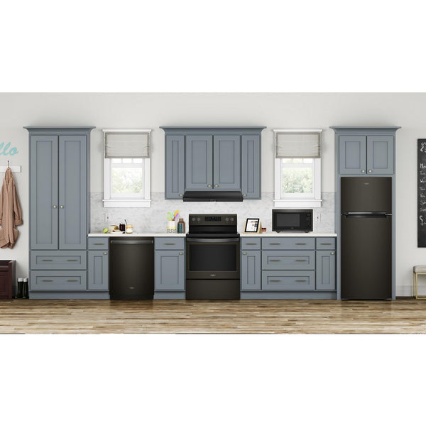 Whirlpool 17.6-cu ft Top-Freezer Refrigerator ( Black Stainless )