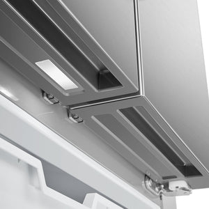 Cosmo Counter-Depth 22.4-cu ft 3 -Door French Door Refrigerator with Ice Maker with Water Dispenser ( Stainless Steel ) ENERGY STAR Certified