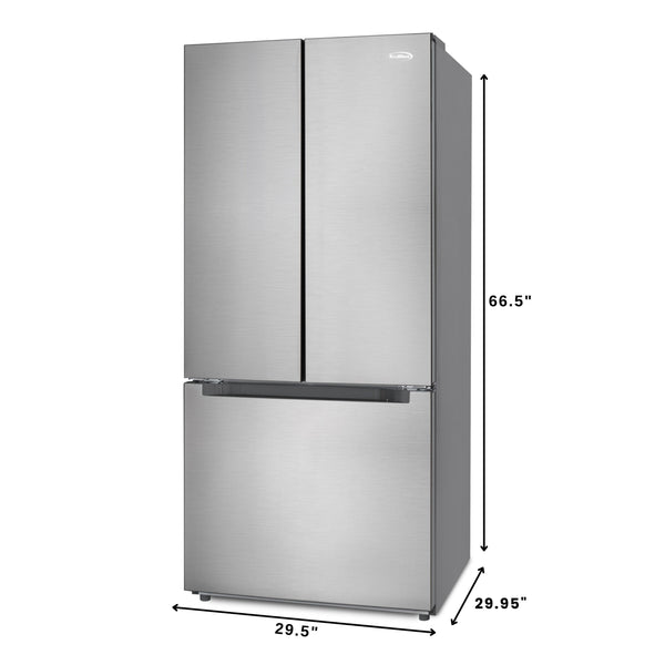 KoolMore 18.5-Cu. Feet Commercial Refrigerators 3 Stainless steel -Door French door ( Stainless steel )