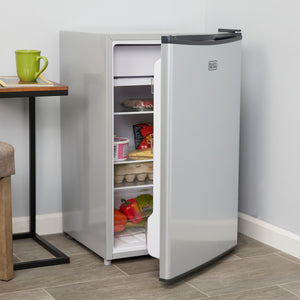 BLACK+DECKER 4.3-cu ft Mini Fridge with Freezer ( Stainless Steel ) ENERGY STAR