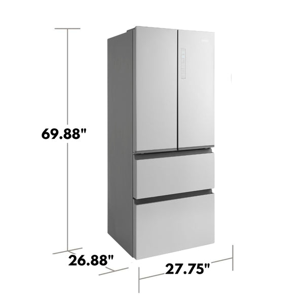 Haier Counter-Depth 14.5-cu ft 4 -Door French Door Refrigerator Optional (sold separately) ( Stainless Steel )