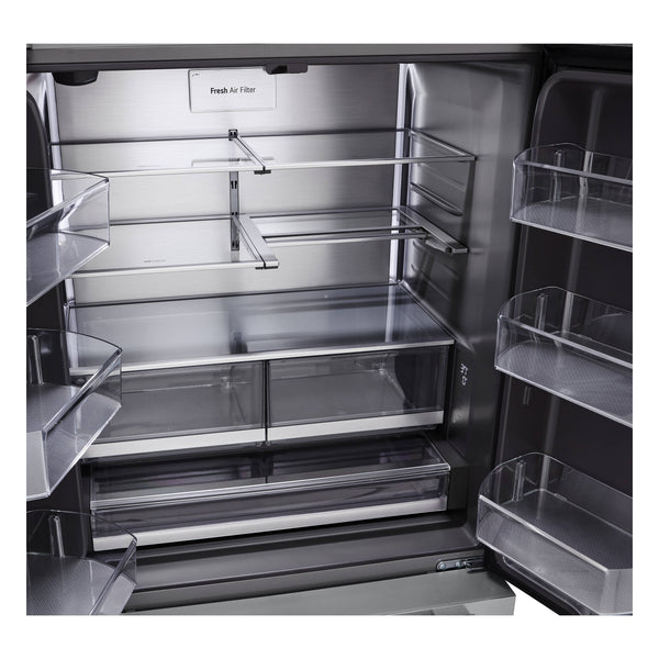 LG STUDIO Counter-Depth 26.5-cu ft 3 -Door Smart Compatible French Door Refrigerator with Ice Maker with Water Dispenser ( PrintProof Stainless Steel ) ENERGY STAR Certified