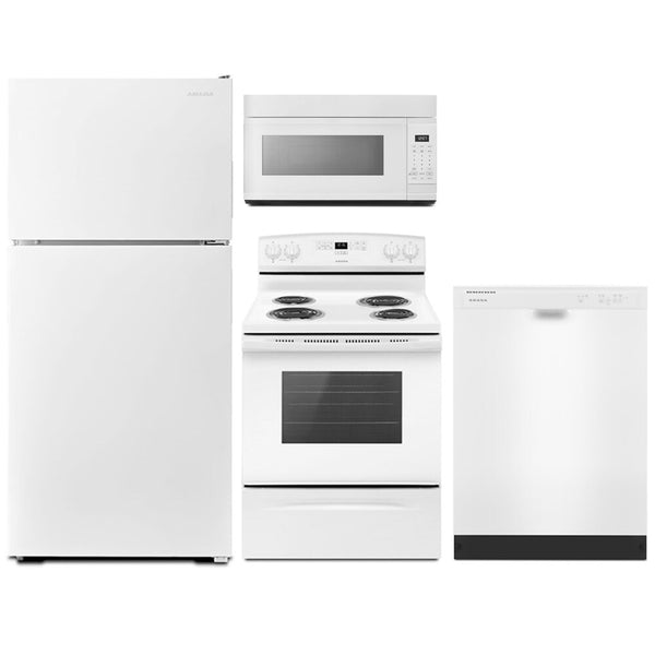 Amana 18.2-cu ft Top-Freezer Refrigerator & Electric Range Suit in White