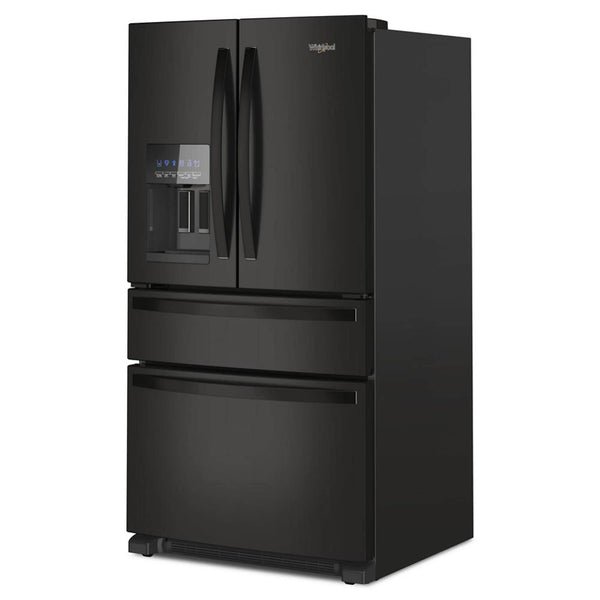 Whirlpool Standard-Depth 24.5-cu ft 4 -Door French Door Refrigerator with Ice Maker with Water and Ice Dispenser ( Black ) ENERGY STAR Certified
