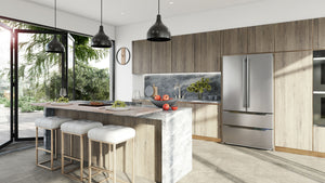 KoolMore Counter-Depth 22.5-cu ft 4 -Door French Door Refrigerator with Ice Maker ( Stainless steel )