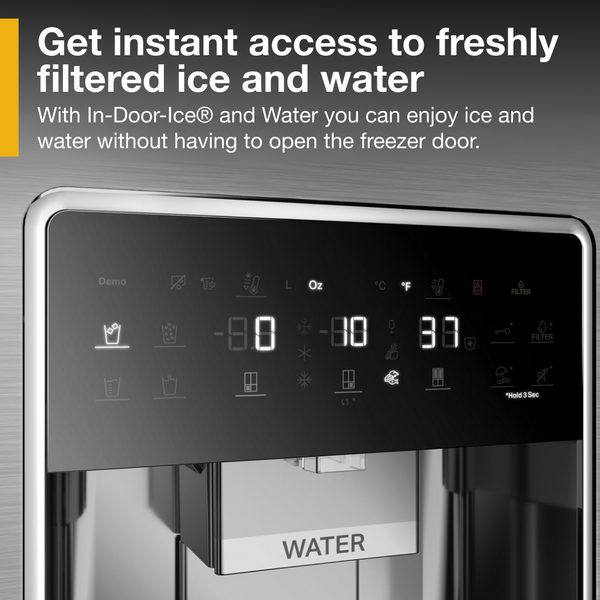 Whirlpool Counter-Depth 19.2-cu ft 4 -Door French Door Refrigerator with Ice Maker with Water and Ice Dispenser ( Fingerprint Resistant Stainless Steel )