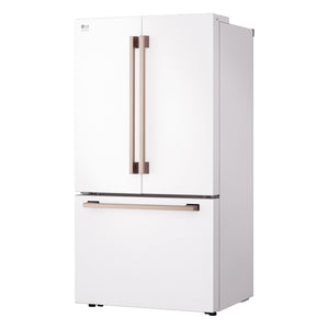 LG STUDIO Counter-Depth 26.5-cu ft 3 -Door Smart Compatible French Door Refrigerator with Ice Maker with Water Dispenser ( Essence White ) ENERGY STAR Certified