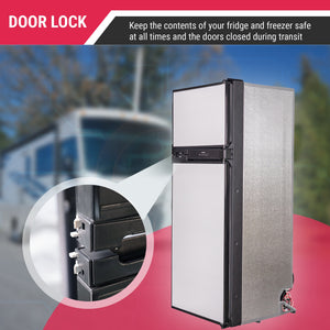 Equator Advanced Appliances RV 12V/DC OFF-GRID 10-cu ft Counter-Depth Top-Freezer Refrigerator Built-In ( Stainless )