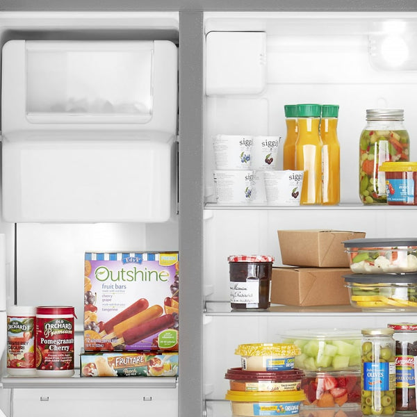 Whirlpool 24.5-cu ft Side-by-Side Refrigerator with Ice Maker ,Water and Ice Dispenser ( Fingerprint Resistant Black Stainless )