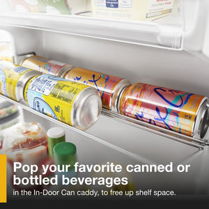 Whirlpool In-Door Can Caddy 21.4-cu ft Side-by-Side Refrigerator with Ice Maker ,Water and Ice Dispenser ( White )