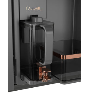 Cafe Counter-Depth 23.2-cu ft 4 -Door Smart Compatible French Door Refrigerator with Ice Maker with Water Dispenser ( Matte Black ) ENERGY STAR Certified