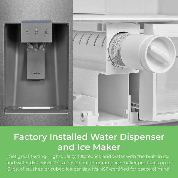 Kenmore Standard-Depth 28.6-cu ft 3 -Door French Door Refrigerator with Ice Maker with Water and Ice Dispenser ( Stainless steel ) ENERGY STAR Certified