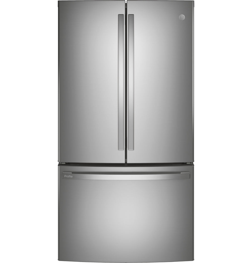GE Profile Counter-Depth 23.1-cu ft 3 -Door French Door Refrigerator with Ice Maker with Water Dispenser ( Stainless Steel ) ENERGY STAR Certified