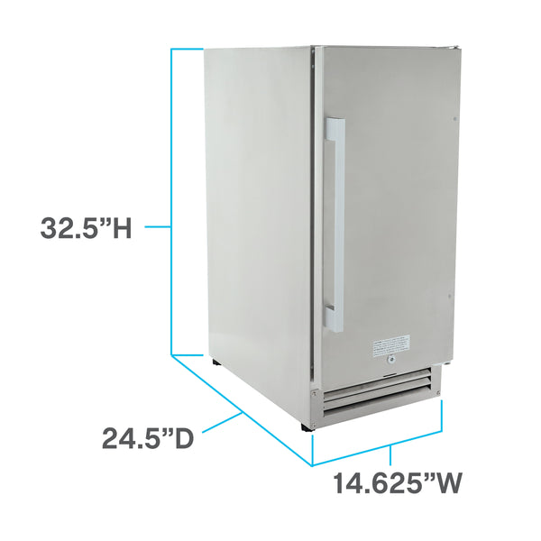 Avanti 2.9-cu ft Mini Fridge ( Stainless Steel ) Garage Ready