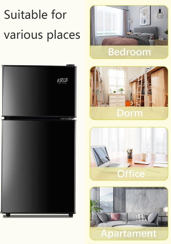 Runesay 3.5-cu ft with Freezer ( Black ) Garage Ready