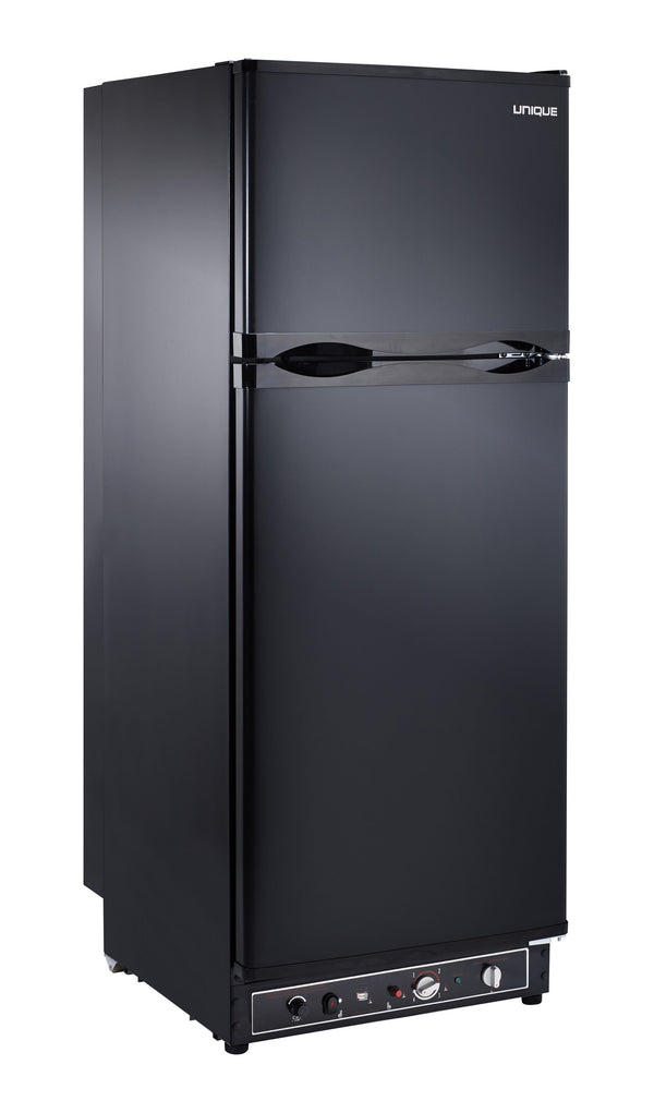 UNIQUE Off-Grid 9.7-cu ft Counter-Depth Top-Freezer Refrigerator ( Black/matte )