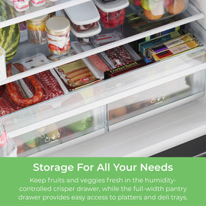 Kenmore Counter-Depth 20.3-cu ft 3 -Door French Door Refrigerator with Ice Maker ( Stainless Steel ) ENERGY STAR Certified