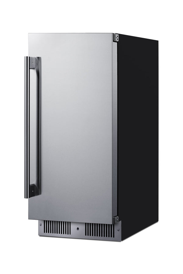 Summit Appliance 1.72-cu ft Built-In Mini Fridge ( Stainless steel door and black cabinet )