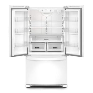 Whirlpool Counter-Depth 20-cu ft 3 -Door French Door Refrigerator with Ice Maker ( White ) ENERGY STAR Certified