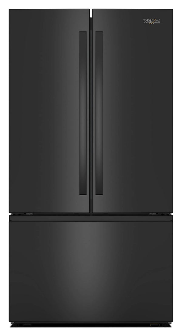 Whirlpool Standard-Depth 30.52 3 -Door French Door Refrigerator with Ice Maker ( Black ) ENERGY STAR Certified