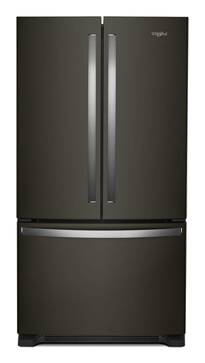 Whirlpool Standard-Depth 25.2-cu ft 3 -Door French Door Refrigerator with Ice Maker ( Fingerprint Resistant Black Stainless Steel ) ENERGY STAR Certified