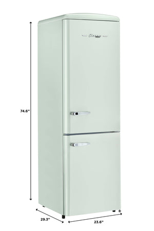 UNIQUE Classic Retro 11.7-cu ft Counter-Depth Bottom-Freezer Refrigerator Summer Mint Green ) ENERGY STAR Certified