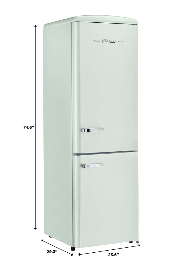 UNIQUE Classic Retro 11.7-cu ft Counter-Depth Bottom-Freezer Refrigerator Summer Mint Green ) ENERGY STAR Certified