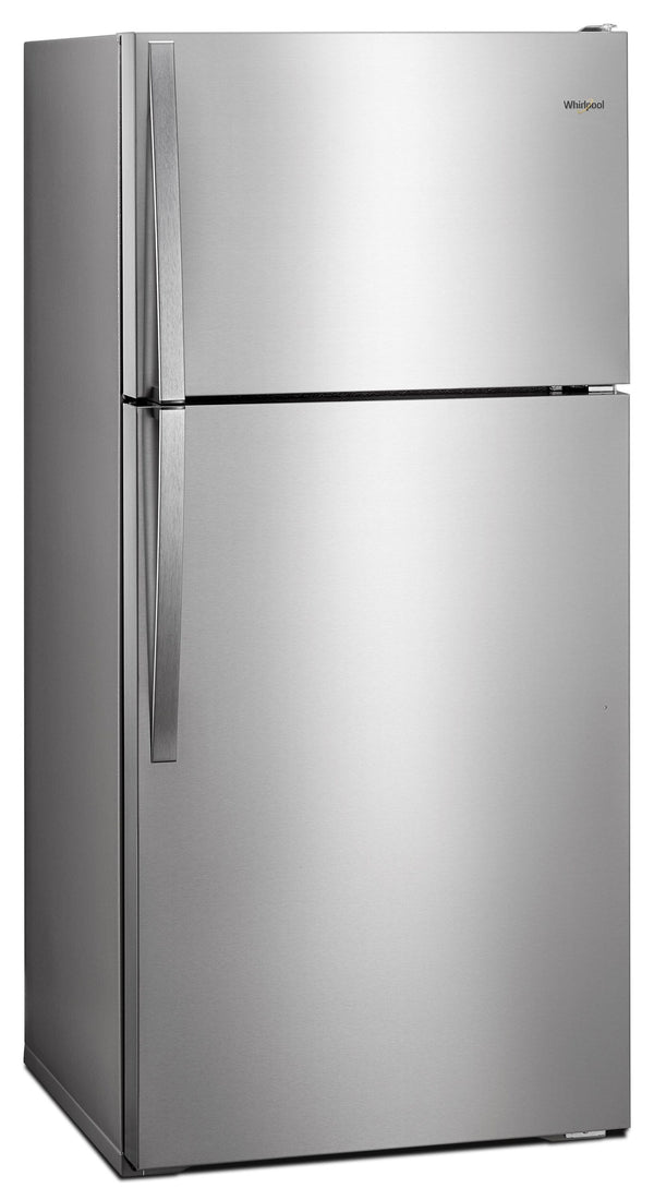 Whirlpool 14.3-cu ft Counter-Depth Top-Freezer Refrigerator ( Monochromatic Stainless Steel ) ENERGY STAR Certified