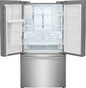 Frigidaire Standard-Depth 27.8-cu ft 3 -Door French Door Refrigerator with Ice Maker with Water and Ice Dispenser ( Fingerprint Resistant Stainless Steel ) ENERGY STAR Certified